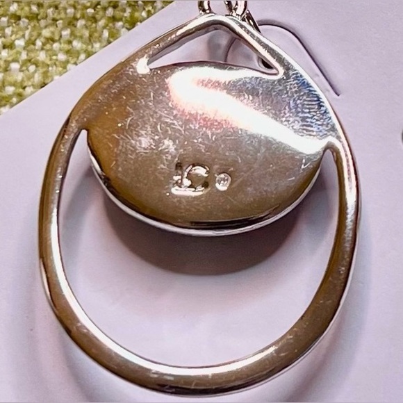 Liz Claiborne pierced earrings silver with black NWT - Picture 6 of 16